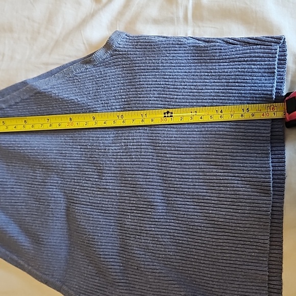 🩴 Blue Halter Ribbed Crop Top Size M - Picture 4 of 5